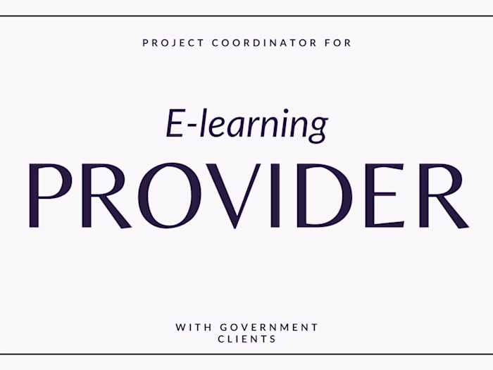 Project Coordinator for e-learning provider