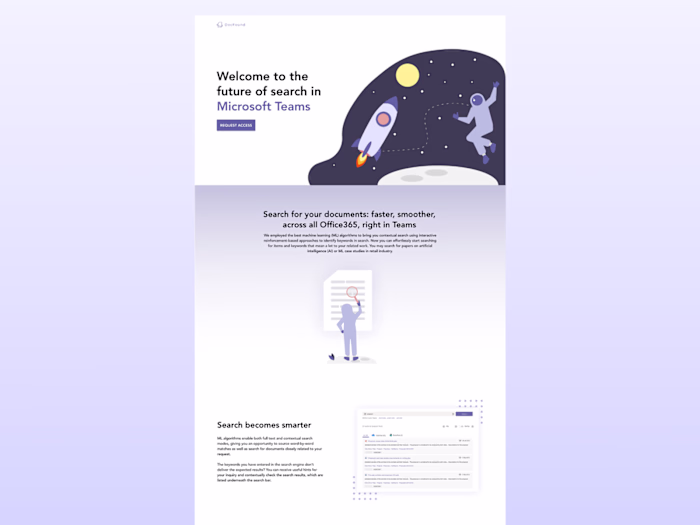 Space-themed chatbot landing page design