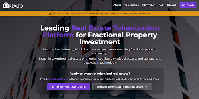 Realto fractional property platform