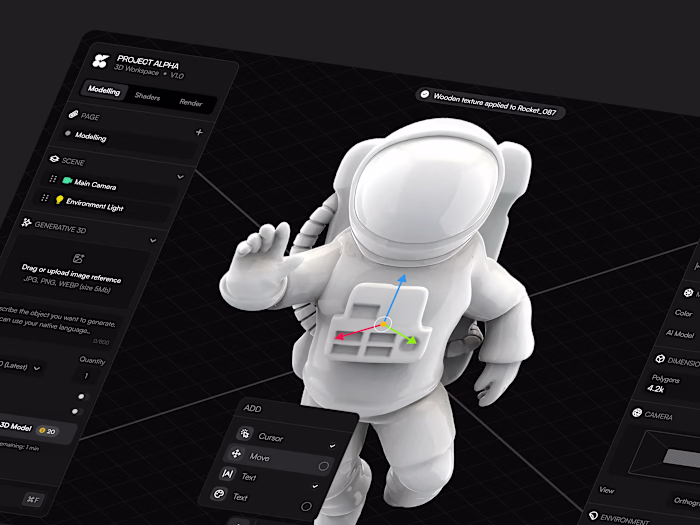 3D Builder Dashboard Design