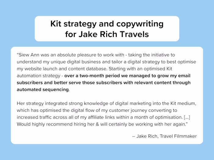 Kit strategy and copywriting