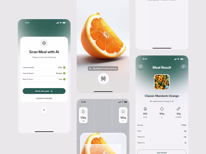 AI Nutrition Scanner — Mobile App UI
