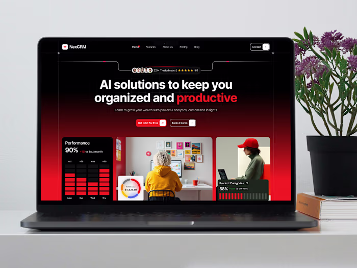 NexCRM - Saas Website Design