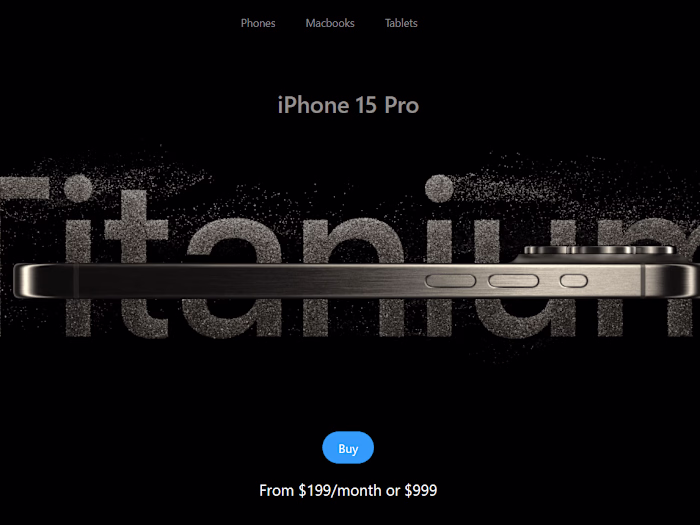 3D IPhone Website