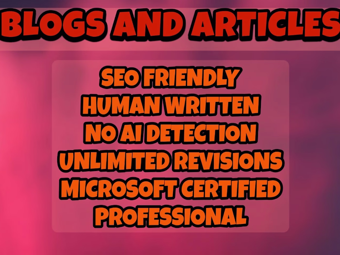 Human Written Blog Writing Service
