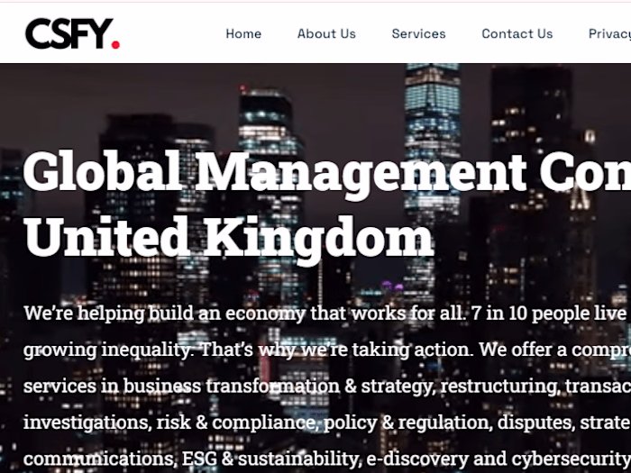 Web Development & SEO Service For Consultingservicesforyou.co.uk