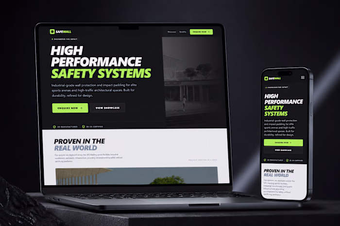 SAFEWALL — High-Performance Safety Systems Website