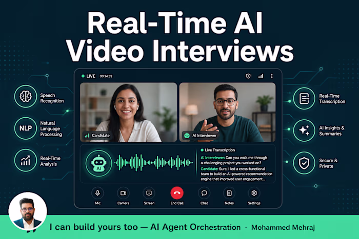 Real-Time Voice AI Interview Agent

Production