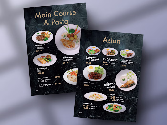 Genius Resort Menu Design