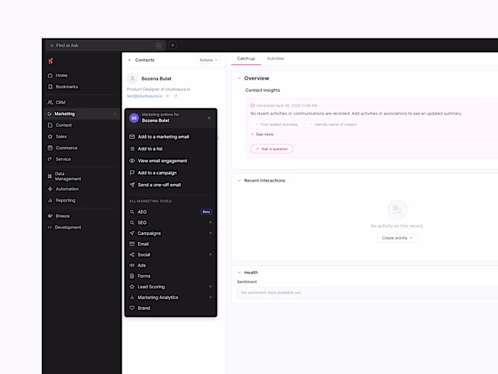 Reconnecting HubSpot's Hubs — Cross-Hub IA