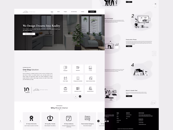 Interiors Website UI UX Design | Web UI Design