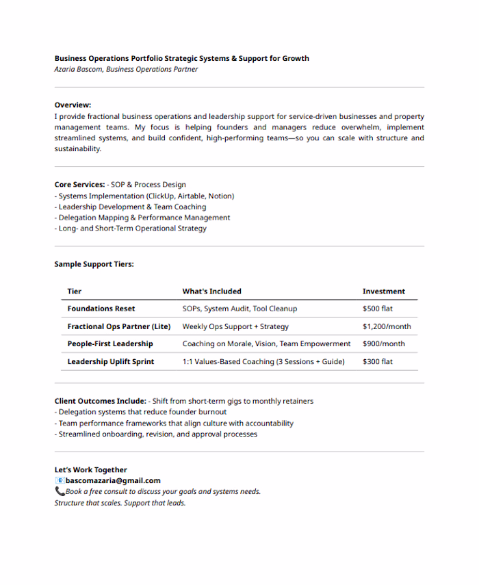 Strategic Business Systems Snapshot