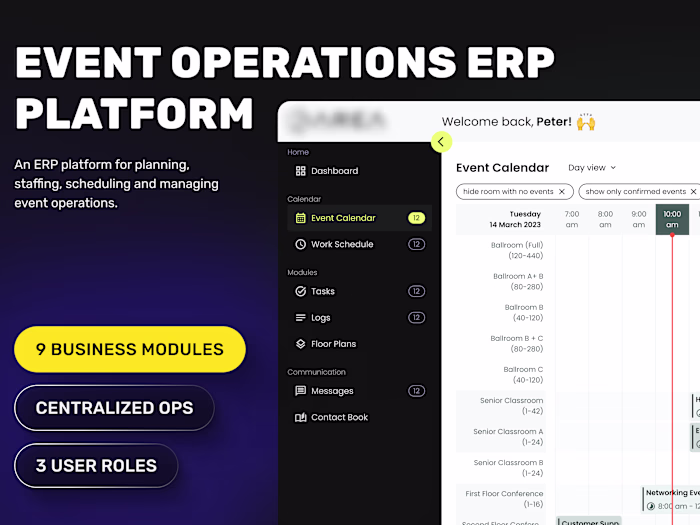 ERP Platform for Event Operations Management
