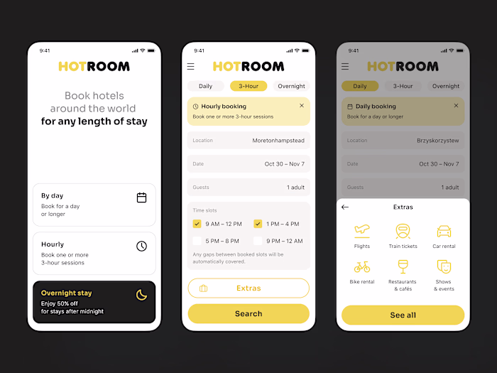 HotRoom App — Smart & Flexible Stays