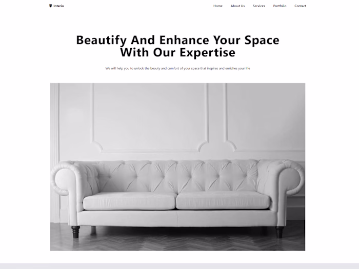 Interio Landing Page