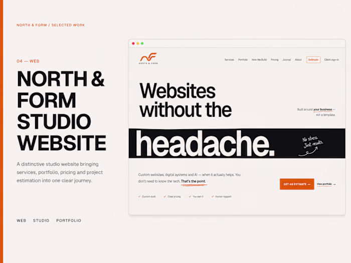 Our own studio website, bringing
