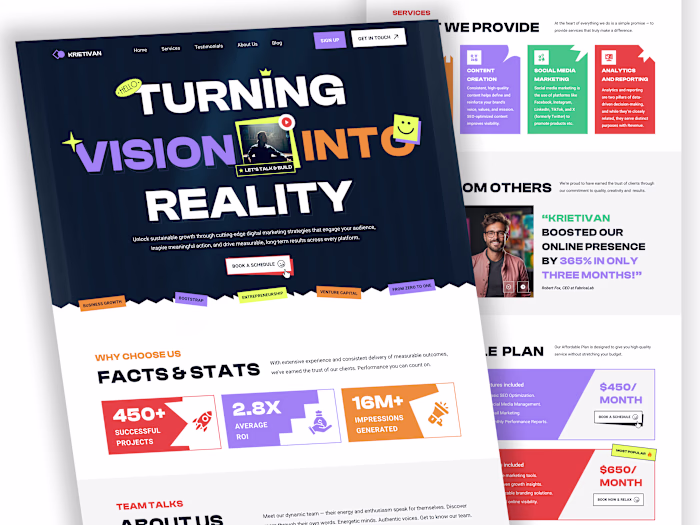 Modern Digital Agency Website Design