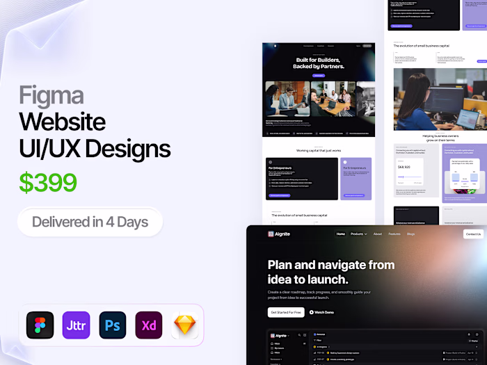 Figma Website UI/UX Design - $399 | 4 Days