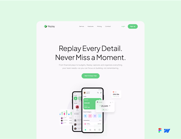 Webflow Website Design and Development for Replay