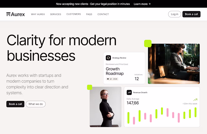 Website design for Aurex