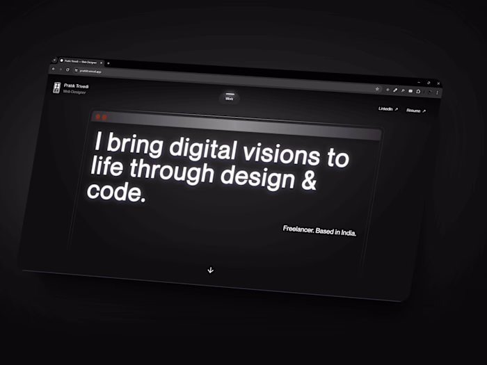 Pratik Trivedi — Web Designer