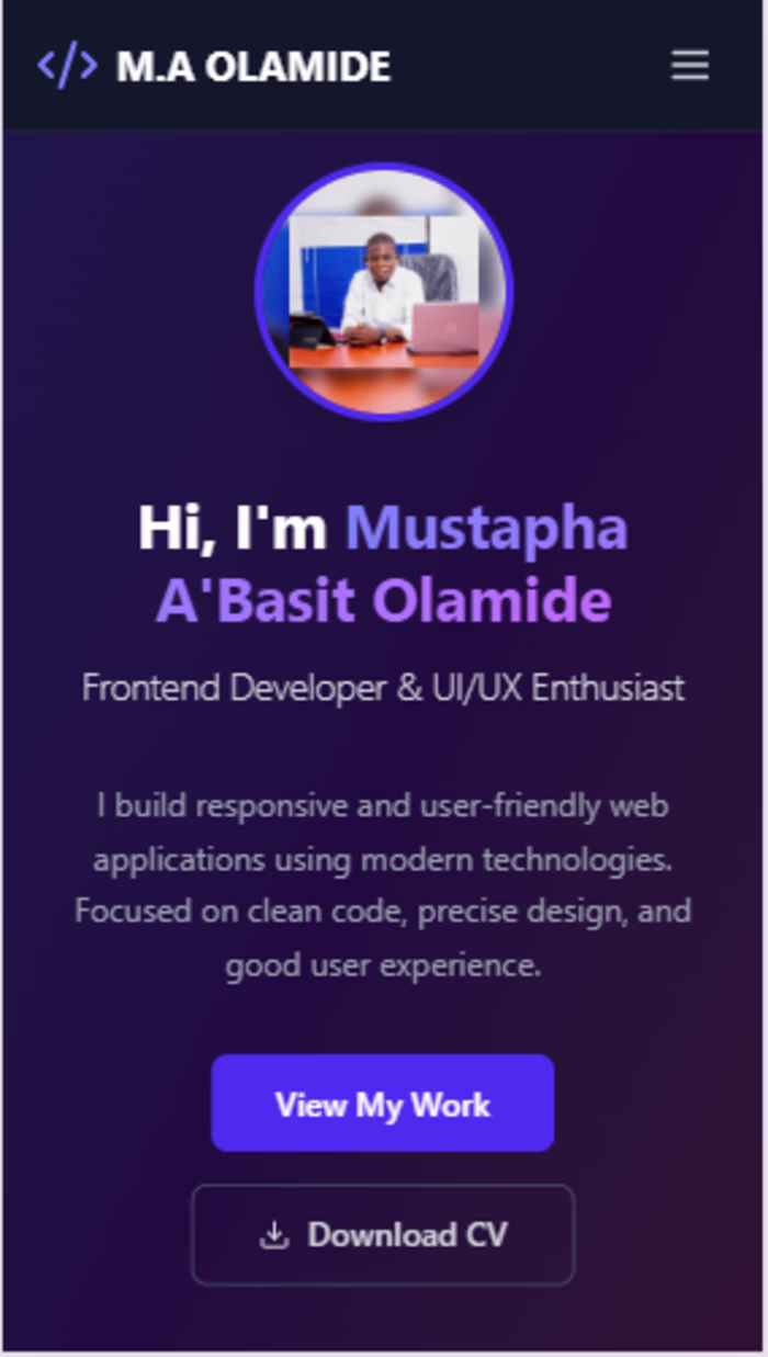 Responsive Portfolio Website Development
