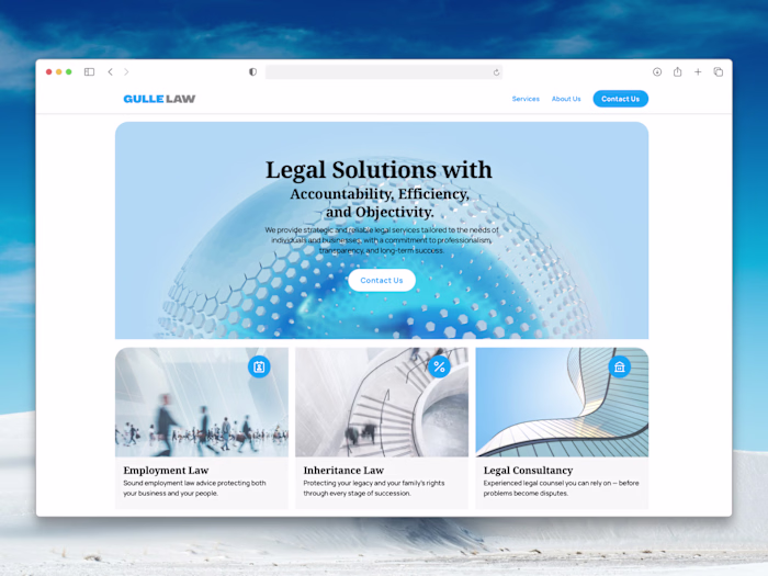 Gülle Law Website — Framer Design, Development