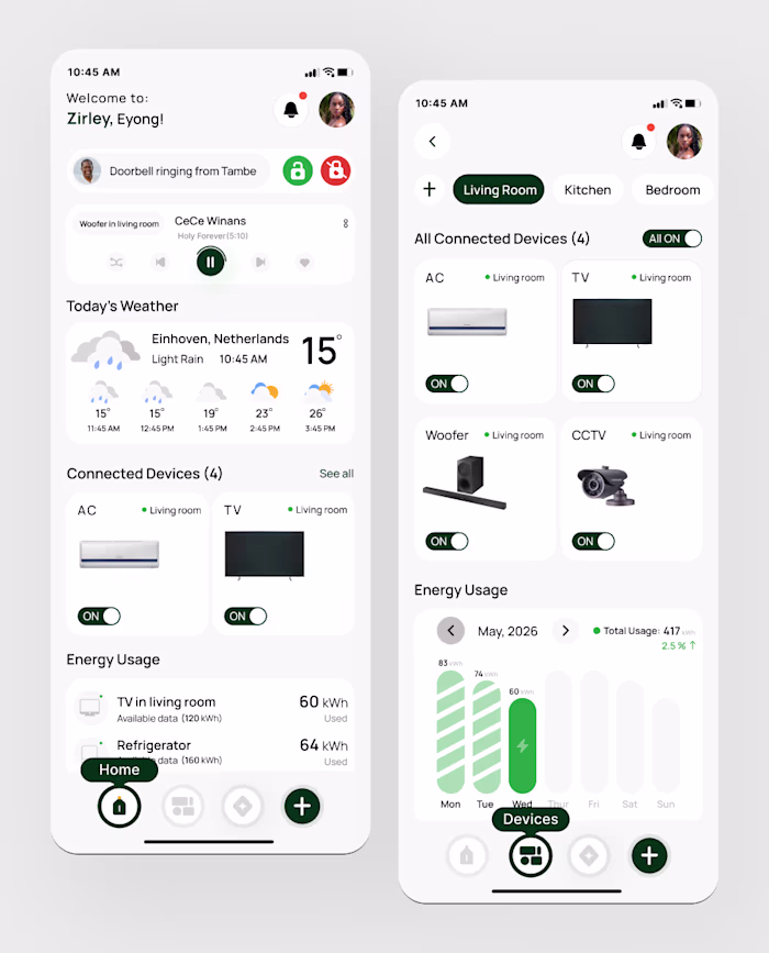 Zirley — Smart Home Energy Management App