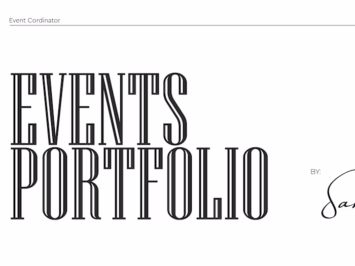 Designing a Portfolio for an Event Coordinator