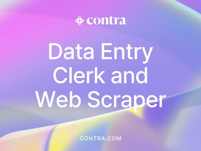 Data Entry Clerk and Web Scraper
