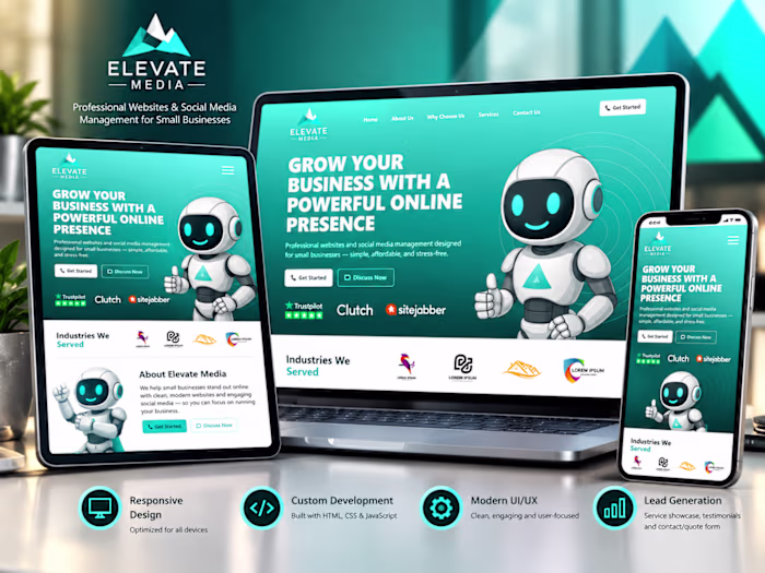 Custom HTML, CSS & JavaScript Business Website