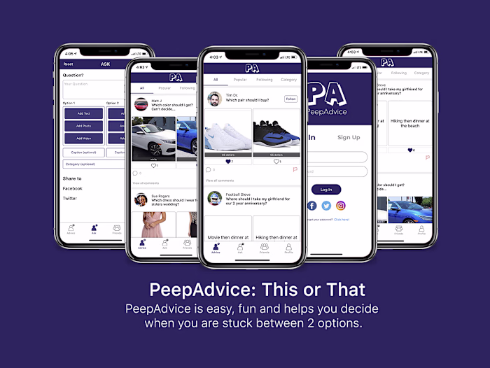 PeepAdvice - This or That Decision App