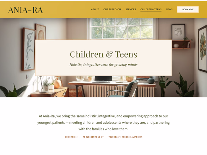 Ania-Ra Psychiatry: a Children & Teens service page