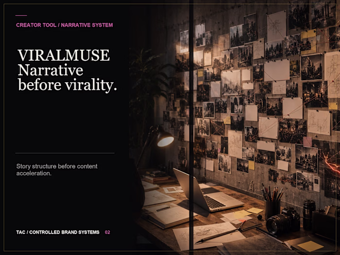 VIRALMUSE — Fictional Creator Tool Brand System