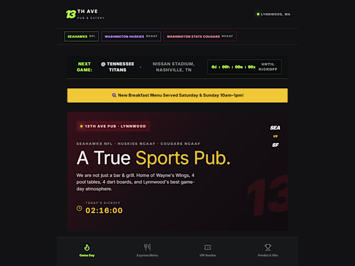Kickoff Express: Game-Day QR Ordering PWA