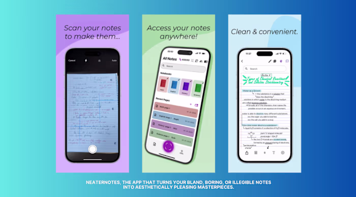 NeaterNotes is a smart app