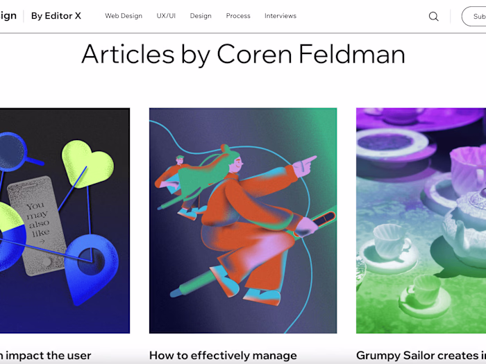 Shaping Design By Wix - UX Articles