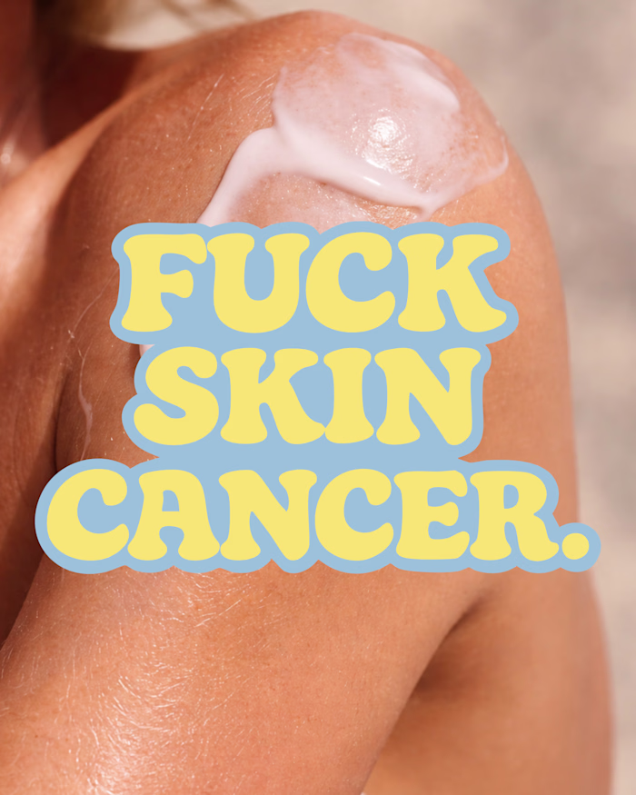 Sunscreen branding with skin cancer