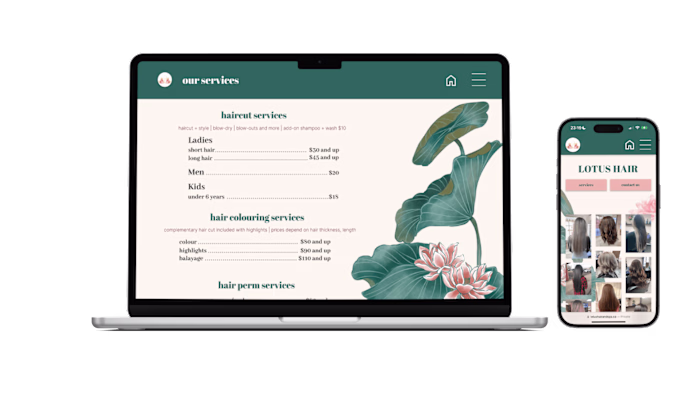 Redesigning the website for Lotus Hair 