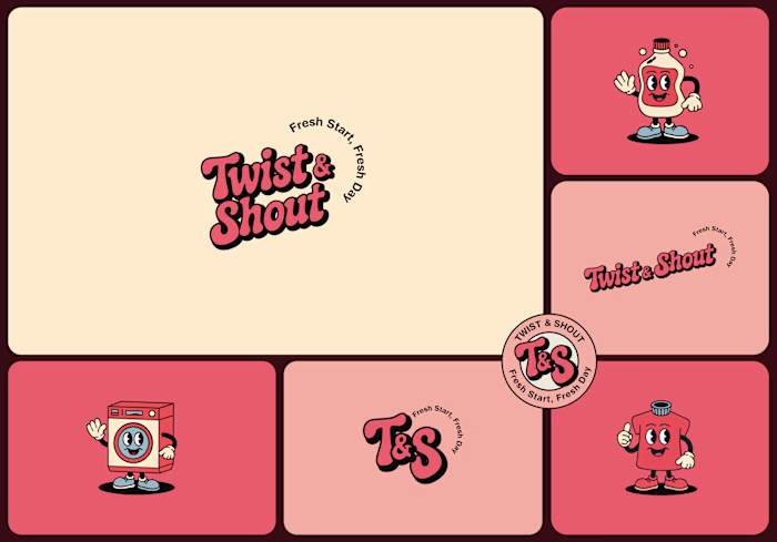 laundry logo design for twist & shout brand.