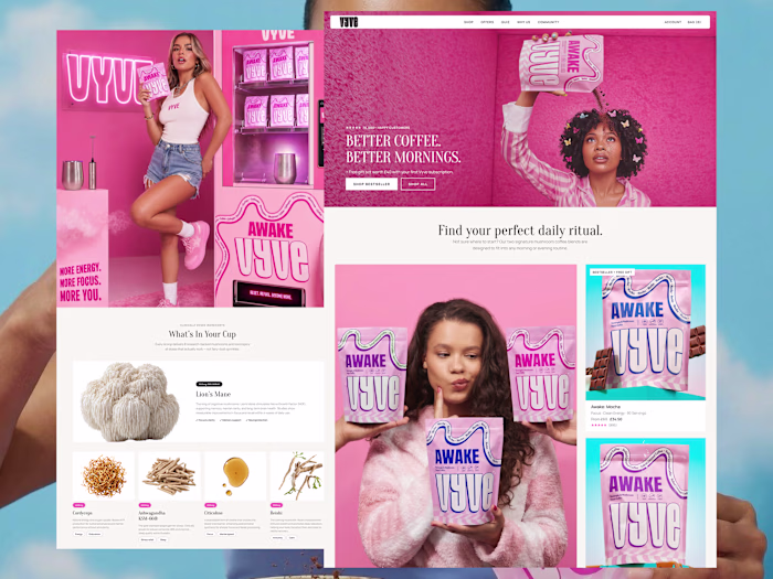 Redesigned Vyve’s Shopify website with