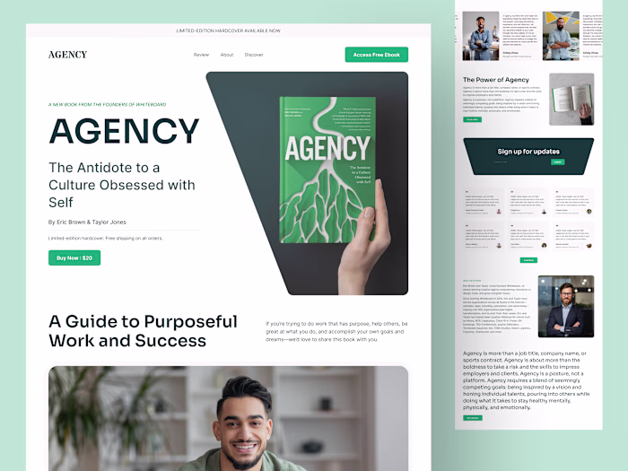 Agency - Book Landing Page