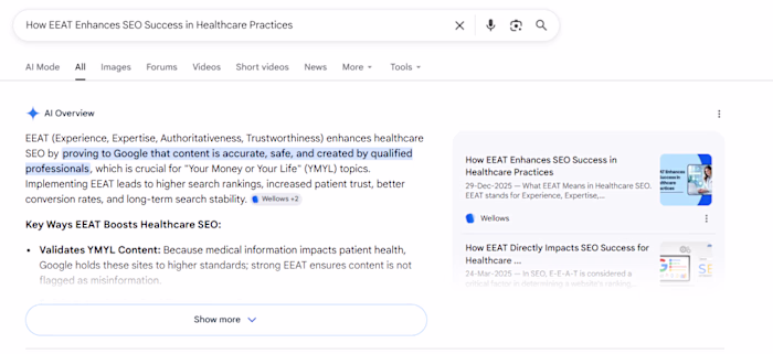 Researched and wrote an EEAT-focused