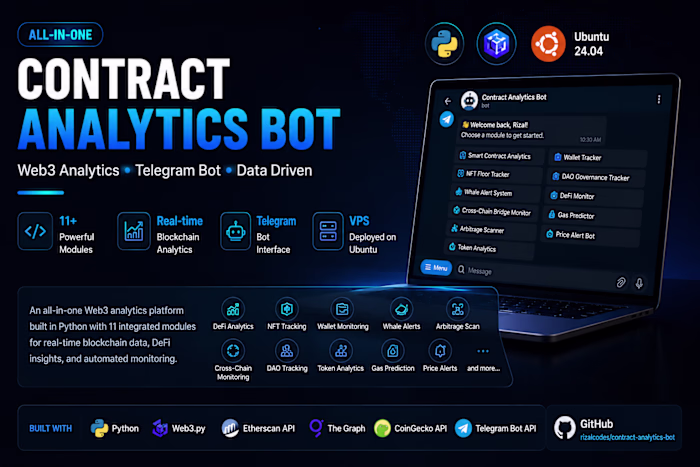 11-module blockchain analytics bot —
