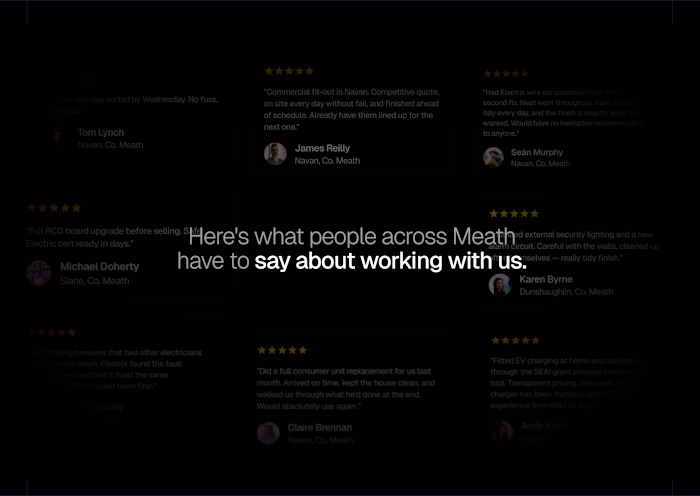 built the testimonials section in
