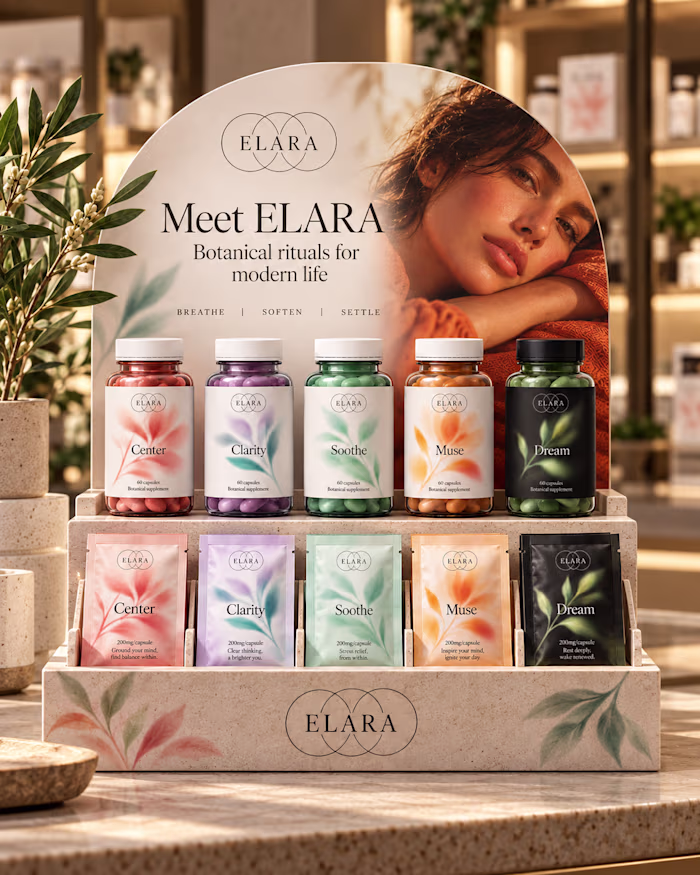 ELARA Botanical Wellness Brand Identity Project