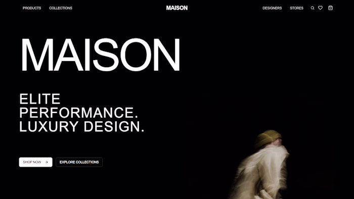 Maison | A website including Ecommerce for A sports brand 