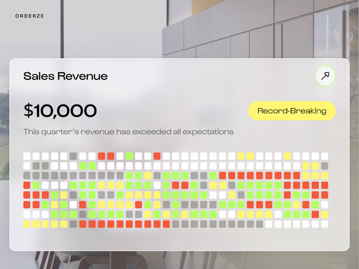 Record-Breaking Sales Revenue Chart UI Design