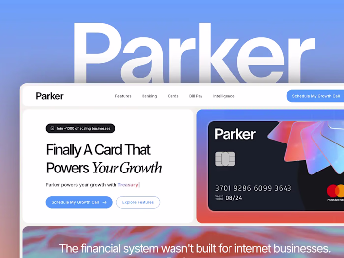 Parker | Fintech Startup | Design