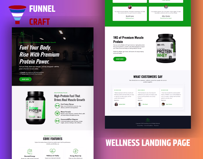 HIGH-CONVERTING WELLNESS & PROTEIN LANDING